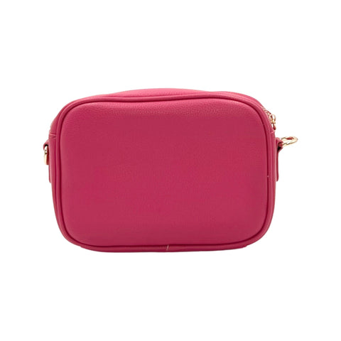 AHDORNED-Hot Pink - Pebble Vegan Leather Tassel Crossbody | NO STRAP-Pink Dot Styles