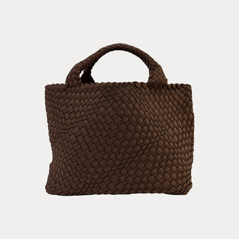 AHDORNED-Lilly Chocolate | Woven Neoprene Tote-Pink Dot Styles