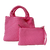 Lilly Lt. Pink | Woven Neoprene Tote-Accessories > Handbags > Totes-Pink Dot Styles