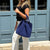 Lilly Navy | Woven Neoprene Tote-Accessories > Handbags > Totes-Pink Dot Styles