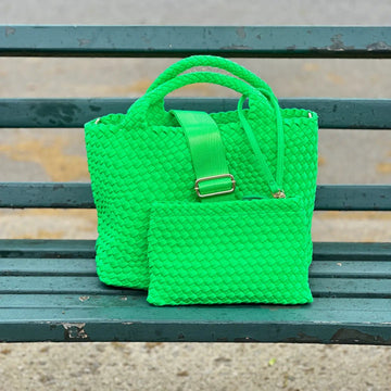 Pink and Green Neoprene Tote and Purse