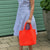 Lilly Neon Orange | Woven Neoprene Tote-Accessories > Handbags > Totes-Pink Dot Styles