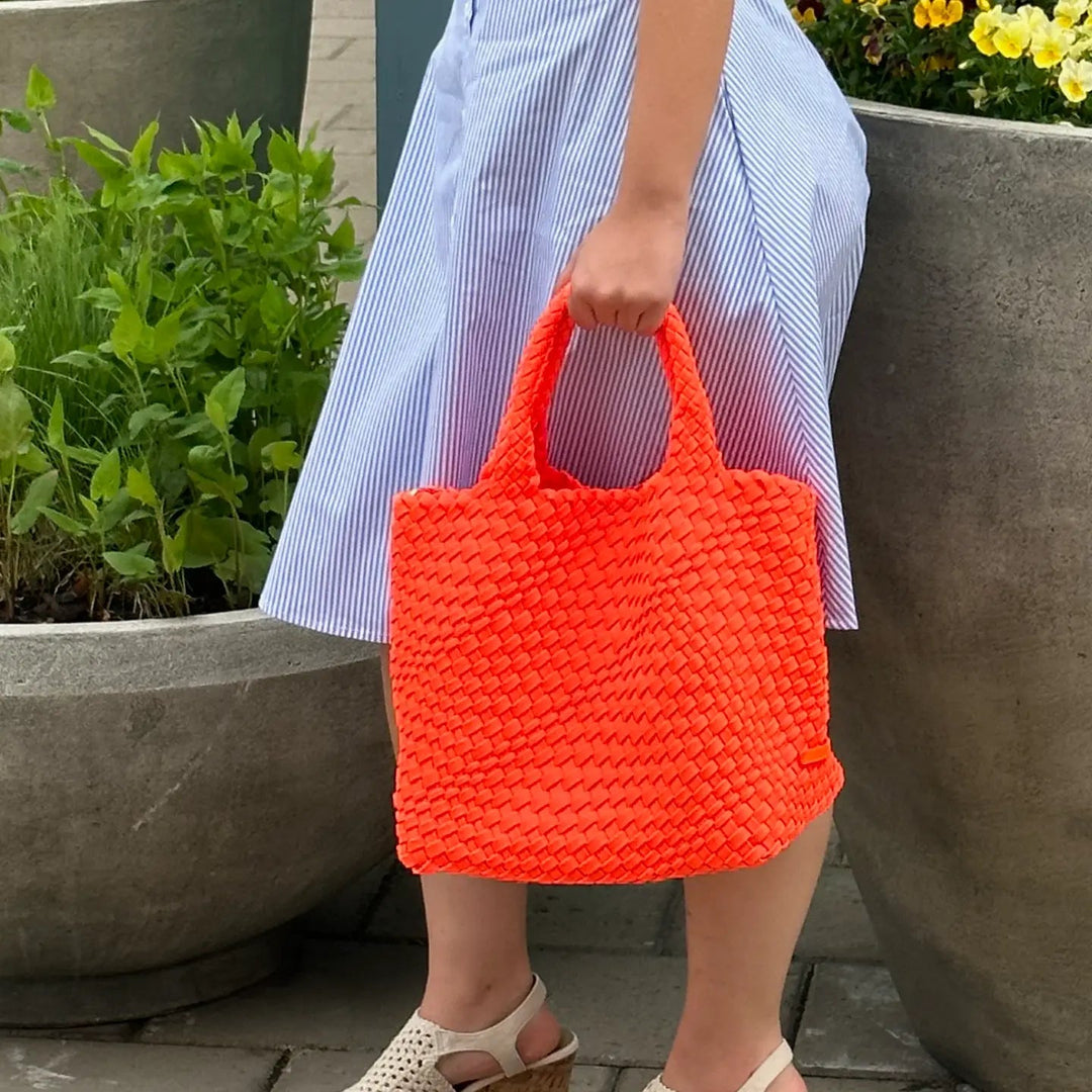 Orange Neoprene Beach Bag