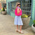 Lilly Neon Pink | Woven Neoprene Tote-Accessories > Handbags > Totes-Pink Dot Styles