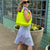 Lilly Neon Yellow | Woven Neoprene Tote-Accessories > Handbags > Totes-Pink Dot Styles