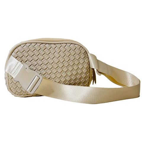 AHDORNED-Lisa Ecru (Cream) | Woven Neoprene Sling-Pink Dot Styles