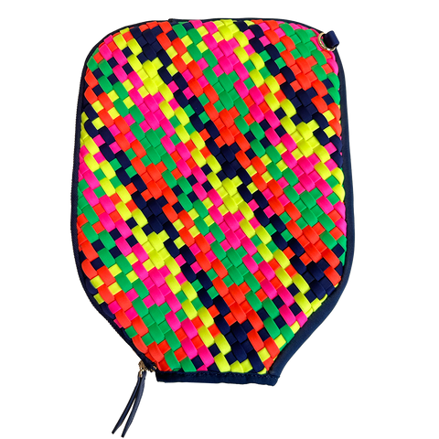 AHDORNED-Multi Colored Neoprene Pickleball Racket Cover (Final Sale)-Pink Dot Styles