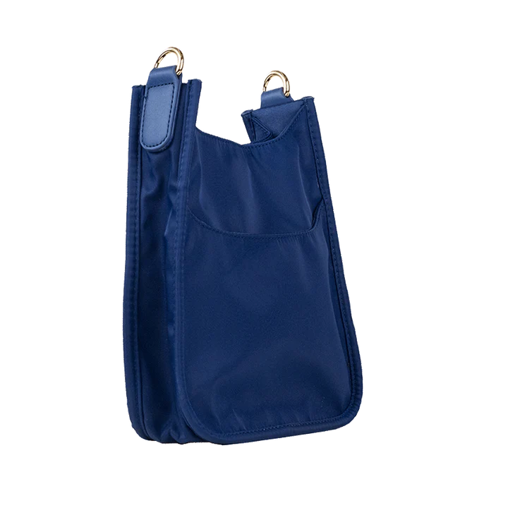 Ahdorned Navy Blue Mini Nylon Crossbody Messenger Bag Game Day Pink