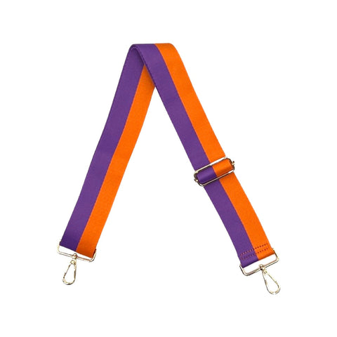 AHDORNED-Orange-Purple | Two Stripe Crossbody Strap-Pink Dot Styles