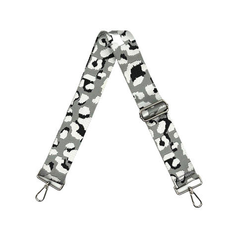 AHDORNED-Silver-Ground | Leopard Crossbody Strap (silver hardware)-Pink Dot Styles