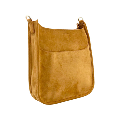 AHDORNED-Tobacco Microsuede Crossbody | NO STRAP (Final Sale)-Pink Dot Styles