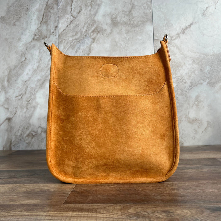 AHDORNED-Tobacco Microsuede Crossbody | NO STRAP (Final sale)-Pink Dot Styles