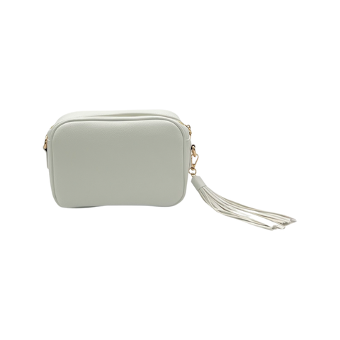AHDORNED-White - Pebble Vegan Leather Tassel Crossbody | NO STRAP-Pink Dot Styles