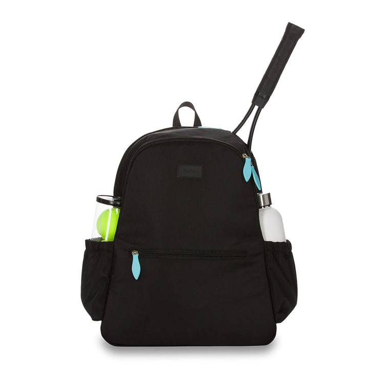 Ame & Lulu-Courtside I Tennis Backpack (Black)-Pink Dot Styles