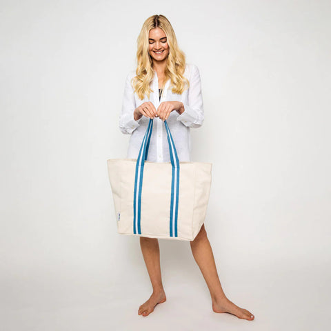 Hamptons Canvas Beach Tote-Accessories > Handbags > Totes-Pink Dot Styles