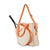 Ame & Lulu-Hamptons | Canvas Tennis Bag (Orange Trim)-Pink Dot Styles