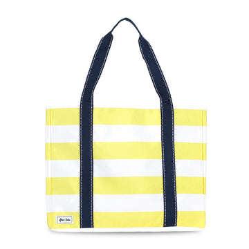 Ame & Lulu | Nylon Beach, Pool, Boat Tote | Multi Color Stripes