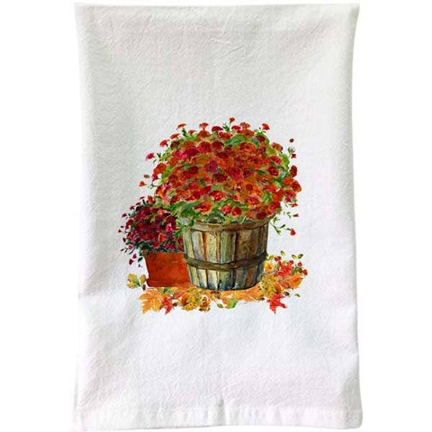 B McVan Designs-Fall - Mums Flour Sack Towel-Pink Dot Styles