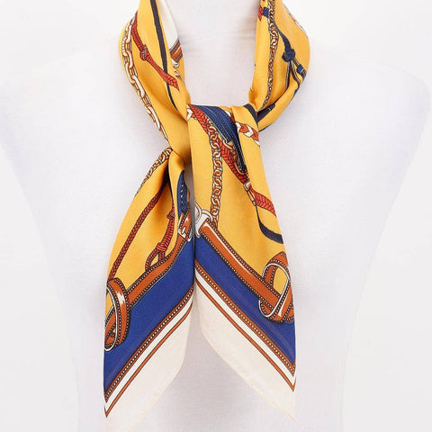 Multi Print Bandana: Chains and Tassel Design