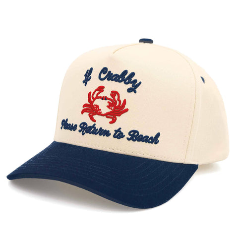 MiMi Wholesale-TCM0133 If Crabby Please Return to Beach Trucker Hat-Pink Dot Styles