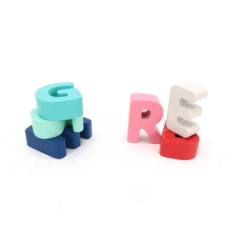 Leo & Friends-Leo & Friends Wooden Chunky Alphabet Puzzle for Toddlers-Pink Dot Styles