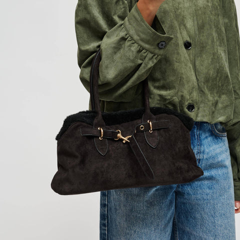 Tommy Faux Suede Satchel