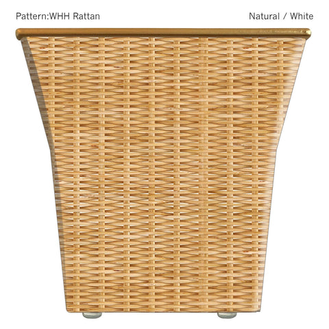Hedge Farm Candles and Containers-WHH Rattan Cachepot Candle: Natural / Citronella-Pink Dot Styles