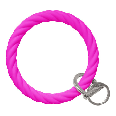 Twist Bracelet Key Ring -colorful, gift, impulse, best sell: Twist- Mint / Silver-Pink Dot Styles