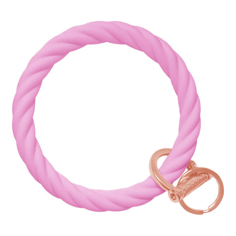 Twist Bracelet Key Ring -colorful, gift, impulse, best sell: Twist- Mint / Silver-Pink Dot Styles