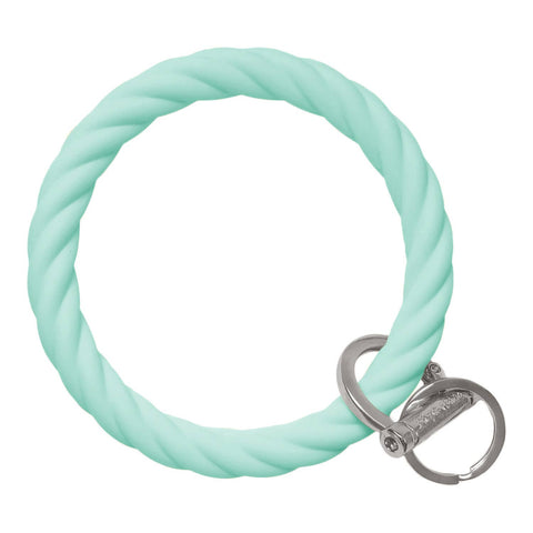Bangle & Babe-Twist Bracelet Key Ring -colorful, gift, impulse, best sell: Twist- Mint / Silver-Pink Dot Styles