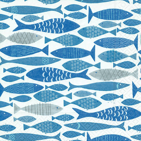 Paper Cocktail Napkins Pack of 20 School Of Fish