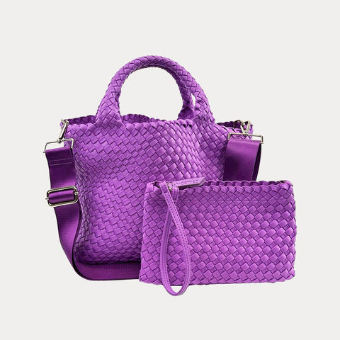 Lilly Lilac | Woven Neoprene Tote