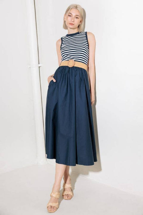 Mix Media Midi Dress