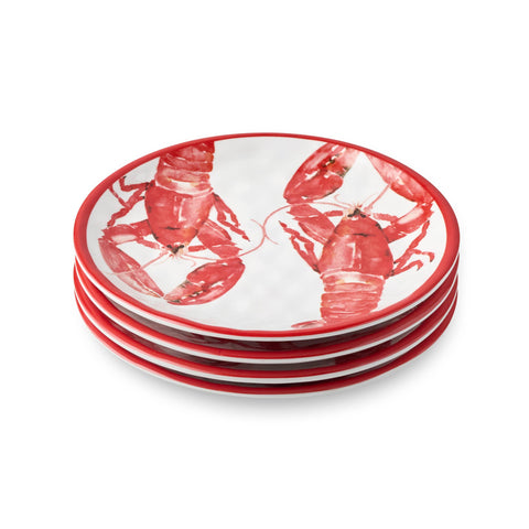 Beach House Lobster Set of 4 6in Canape Plates