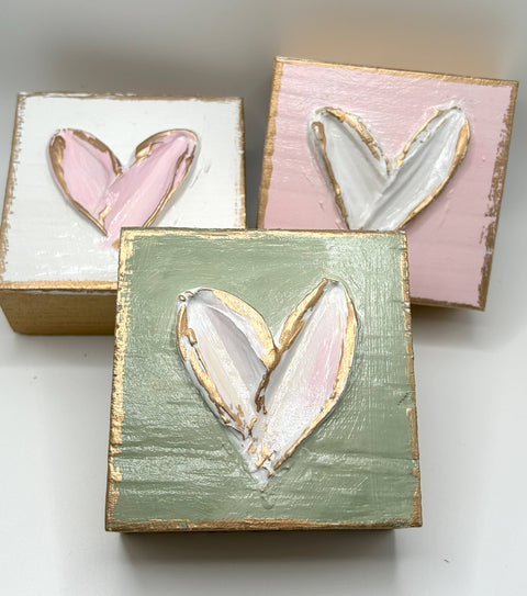 Coddiwomple-Heart block |  valentine | pastel | xoxo | love: Pink back/white heart-Pink Dot Styles