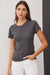 Charcoal Classic Crewneck T-shirt-Apparel > Womens > Tops > T-Shirts-Pink Dot Styles