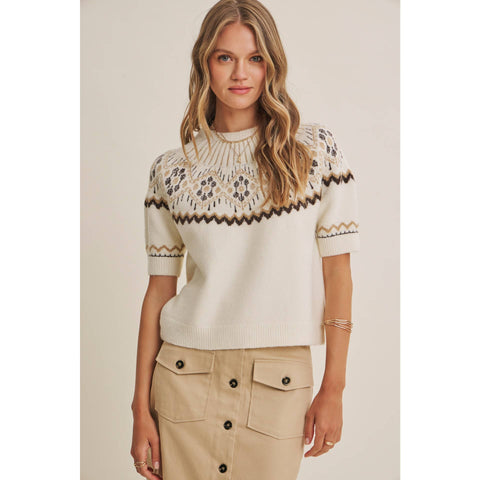 Nordic Brushed Knit Sweater