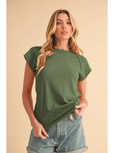 AEMI + CO-Ivy Short Sleeve Tee-Pink Dot Styles