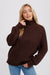 CHUNKY TURTLE NECK PULLOVER: CHOCOLATE / M/L-Apparel > Womens > Tops > Sweaters-Pink Dot Styles