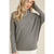 Bluivy-Dark Grey Slouch Sweater-Pink Dot Styles
