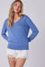Denim Classic Pullover Sweater-Apparel > Womens > Tops > Sweaters-Pink Dot Styles