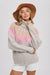 Fair Island Pink & Oatmeal Sweater-Apparel > Womens > Tops > Sweaters-Pink Dot Styles