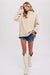 Funnel Neck Oversized Sweater-Apparel > Womens > Tops > Sweaters-Pink Dot Styles