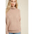 Bluivy-Latte Slouch Neck Dolman Pullover-Pink Dot Styles