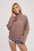 Ribbed Turtleneck Sweater-Apparel > Womens > Tops > Sweaters-Pink Dot Styles
