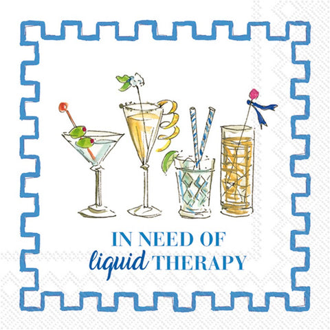 Paper Cocktail Napkin Pack of 20 Rosanne Beck Liquid Therapy-Pink Dot Styles