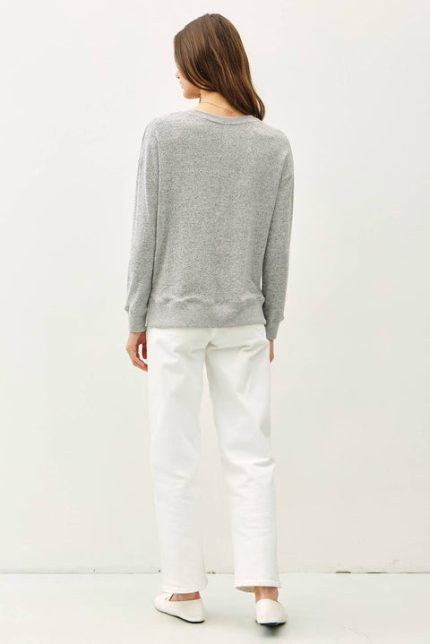 Heather Gray Brushed Pullover