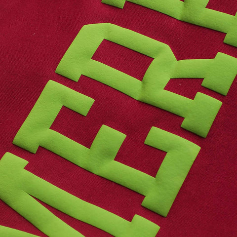 MERRY Puff Raised Letter Heavyweight Sweatshirt: WHITE