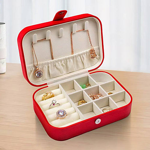 Faux Leather Portable Jewelry Box
: Black