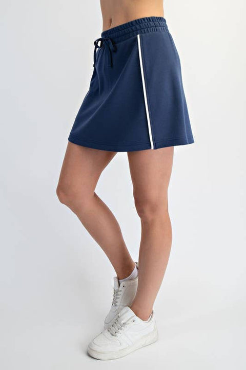 Navy Modal Scuba Skort